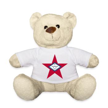 Arkansas Fan T-Shirt – Nature & Culture - Teddy Bear - white - Front