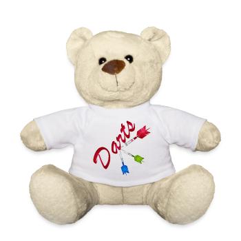 Fléchettes colorées avec lettrage de fléchettes - Nounours - blanc - Devant