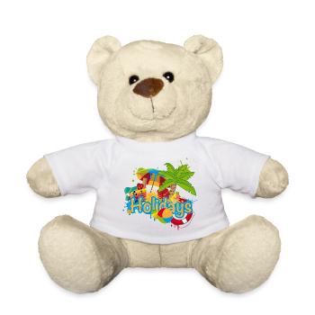 Buntes Sommer Graffiti Holidays - Teddy - Weiß - Vorne