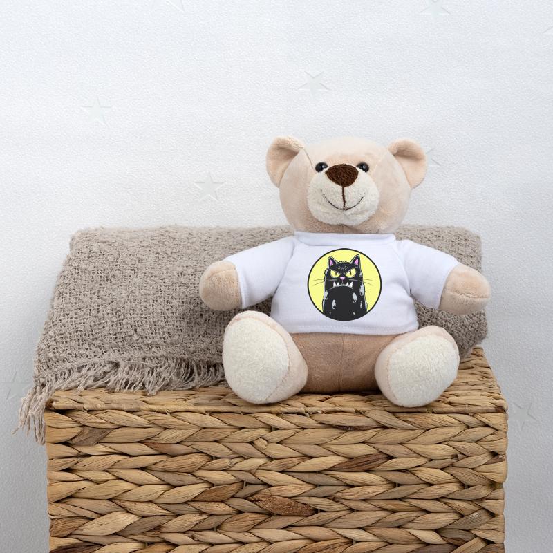 Schwarze Katze Teddy