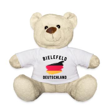 Drapeau allemand coup de pinceau artistique - Nounours - blanc - Devant