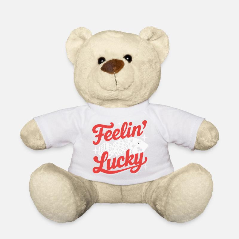 Feelin' Lucky - Teddy Bear - white