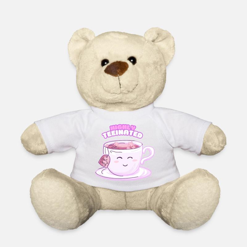 Highly Teeinated – Lustiges Tee-Shirt mit lächelnd - Teddy - Weiß