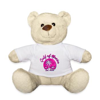 Tropical spring feeling with palm trees - Teddy Bear - white - Front