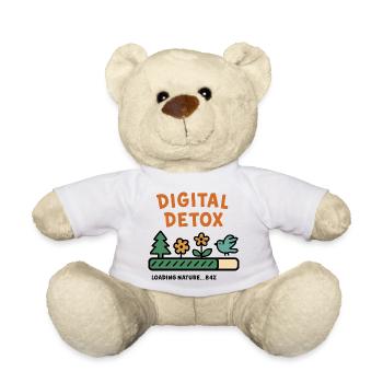 Digital Detox Nature Illustration - Teddy Bear - white - Front