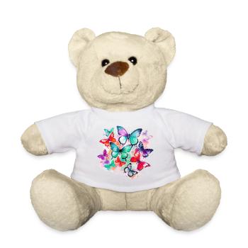 Papillon Coloré Coloré Beau Art Nature - Nounours - blanc - Devant