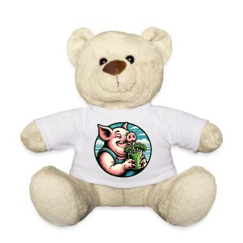 Piggy liebt grünen Saft - Teddy - Weiß - Vorne