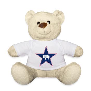 T-shirt de fan du Wyoming – Wild & Free - Nounours - blanc - Devant