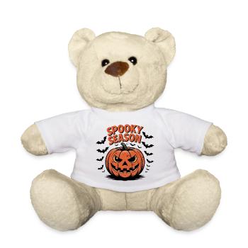 Spooky Season Pumpkin - Teddy Bear - white - Front