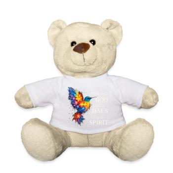Geliebt von Jesus Christian Floral Kolibri - Teddy - Weiß - Vorne