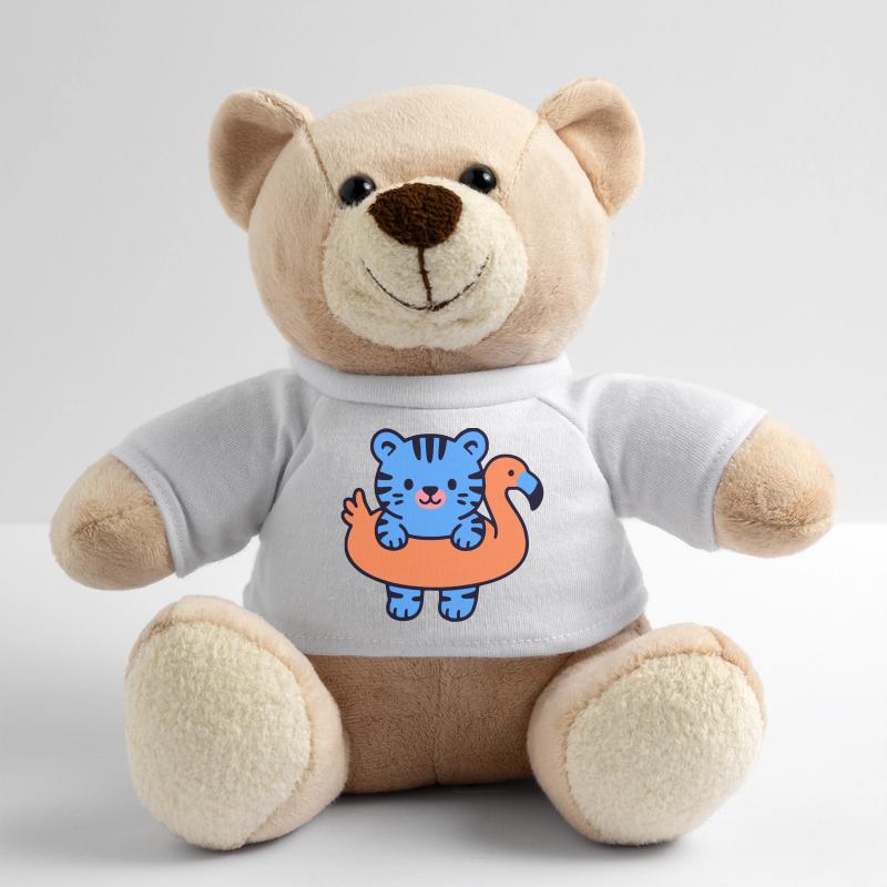 Kleiner schwebender blauer Tiger Teddy