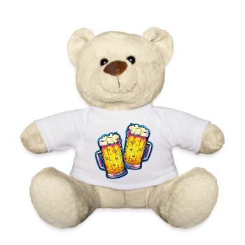 Beer Comic Beer Glass - Teddy Bear - white - Front