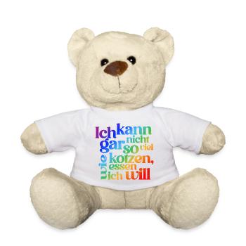 FUNNY VOMITING QUOTE REVERSED - LGBTQ - Teddy Bear - white - Front