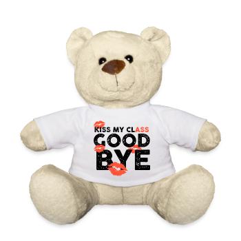 Chemises de classe Embrasse ma classe au revoir lèvres - Nounours - blanc - Devant