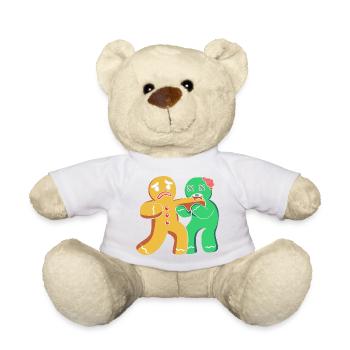 Lebkuchenmann Weihnachten Gingerbread Lebkuchen - Teddy - Weiß - Vorne