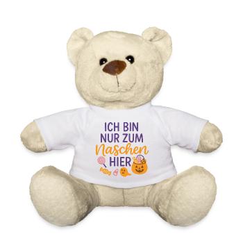 Design d’Halloween avec citrouille - Nounours - blanc - Devant
