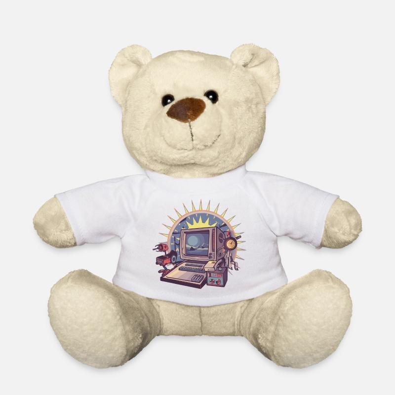 Futuristischer Computer mit Retro-Elementen - Teddy - Weiß