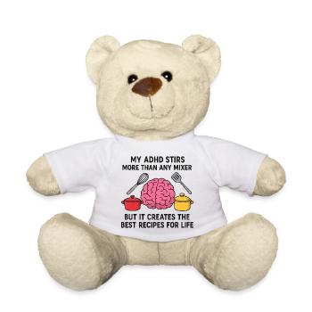 TDAH Cerveau Cuisine Art - Nounours - blanc - Devant