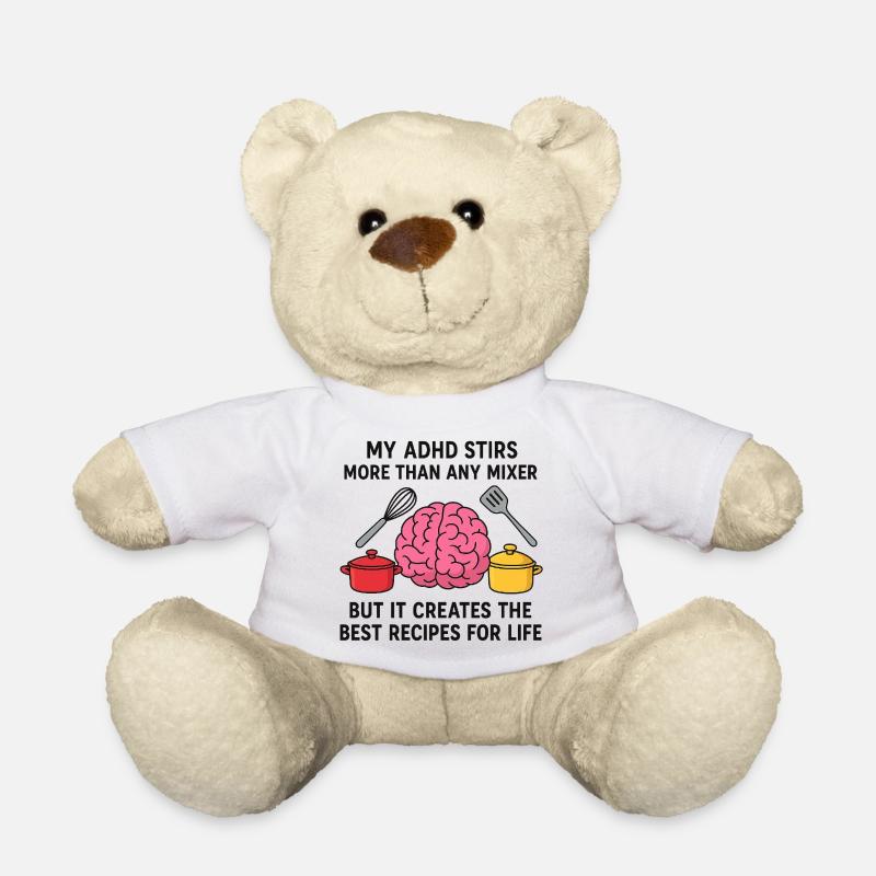 ADHS Gehirn Kochkunst - Teddy - Weiß