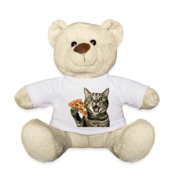 Pizza cat - Teddy Bear - white - Front