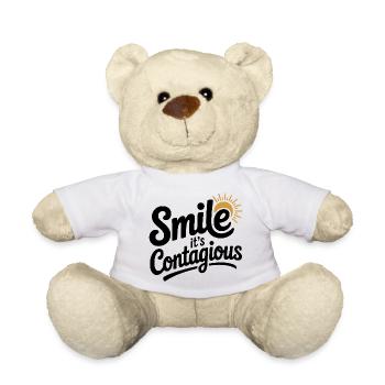 Sourire C’est contagieux - Nounours - blanc - Devant