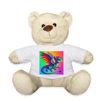 dragon - Teddy Bear - white - Front