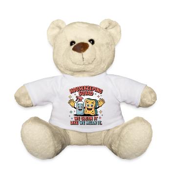 Funny Cleaning Design - Teddy Bear - white - Front