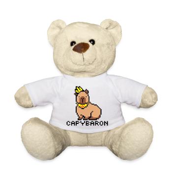 capybaron Pixelart - Teddy - Weiß - Vorne