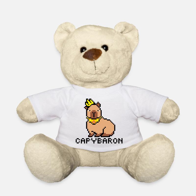Capybaron PixelArt - Nounours - blanc