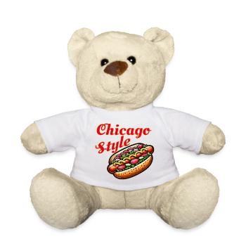 Chicago Style Hot Dog - Teddy Bear - white - Front