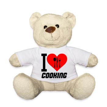 i_love_cooking_02 - Teddy Bear - white - Front