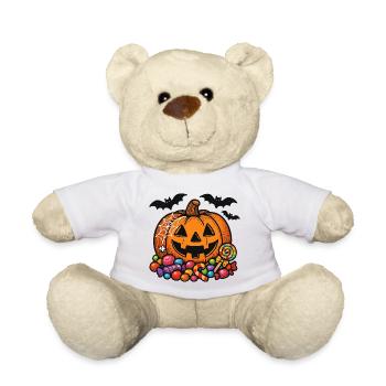 Halloween Candy Pumpkin Chemise pour enfants - Nounours - blanc - Devant