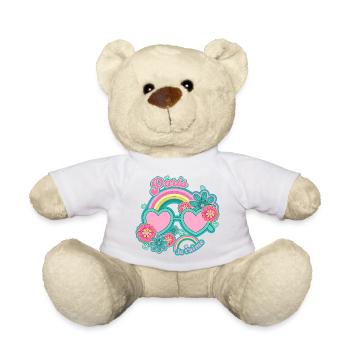 Paris Regenbogen Rosé Herzen - Teddy - Weiß - Vorne