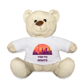 Tokyo Sunset Nights Skyline - Nounours - blanc - Devant