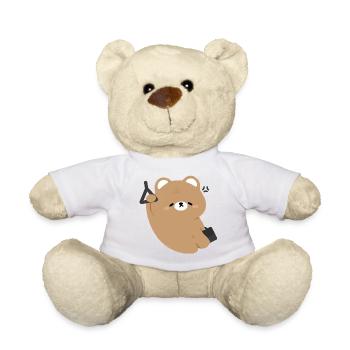 Ours Kawaii Fatigué - Nounours - blanc - Devant