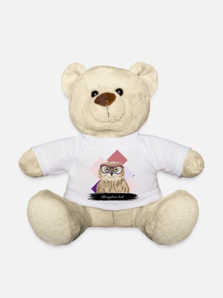 JvG Uhu "Uhungeheier liab." - Teddy - Weiß