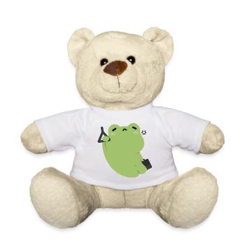 Trajet de la grenouille verte fatiguée - Nounours - blanc - Devant