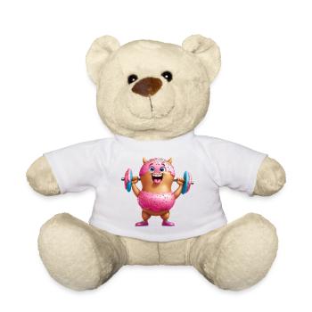 Musculation Donut Monster - Nounours - blanc - Devant