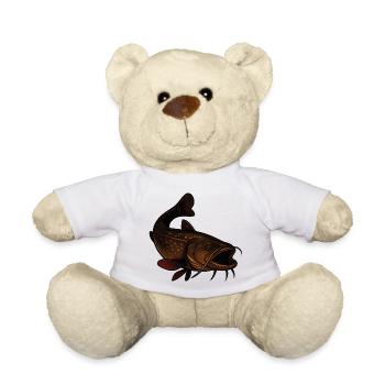 Wels Illustration für Angler und Naturfreunde - Teddy - Weiß - Vorne