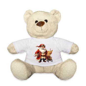 Vintage Weihnachten Steampunk Weihnachtsmann - Teddy - Weiß - Vorne
