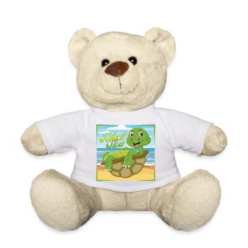 Take it Slow – Chill Turtle - Teddy Bear - white - Front