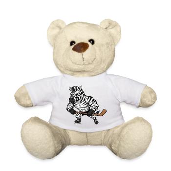 Cooles Zebra Eishockeyspieler Herrchen Hockey Fan - Teddy Bear - white - Front