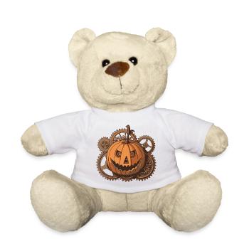 Citrouille Steampunk Mécanique Gear - Nounours - blanc - Devant
