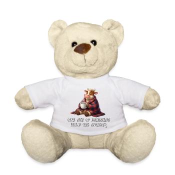 One Cuppa No Cruelty - Teddy Bear - white - Front