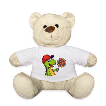 Bunter_Dinosaur_mit_Lutscher - Teddy - Weiß - Vorne