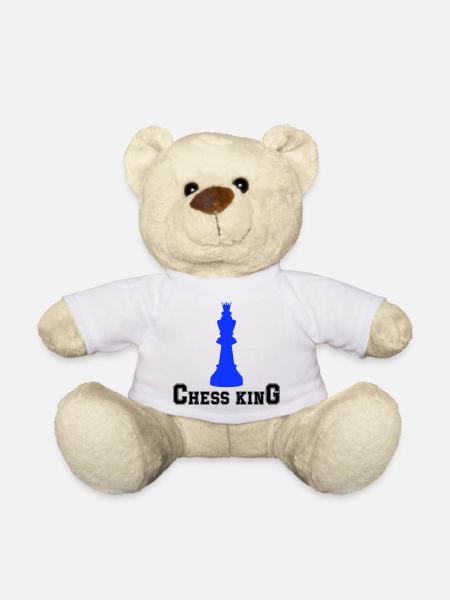 Schach König - Teddy - Weiß