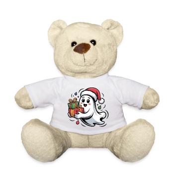 Weihnachtsgeist mit Geschenken - Teddy - Weiß - Vorne