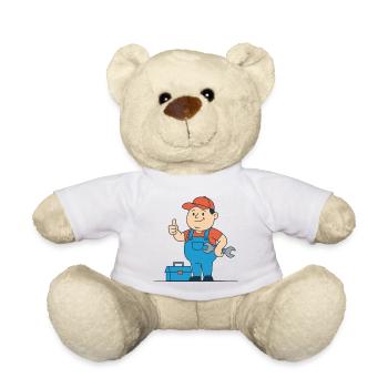 Chemise à motif de breloques artisanales - Nounours - blanc - Devant