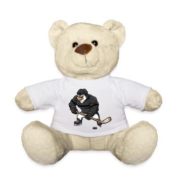 Muskulöser Pinguin Eishockeyspieler Cool Hockey - Teddy Bear - white - Front