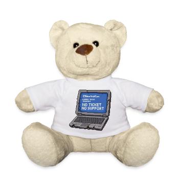 No ticket no support Admin IT Spruch - Teddy Bear - white - Front